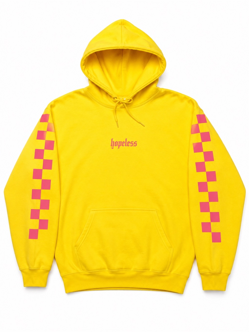 Halsey Hopeless Fountain Kingdom Yellow Checkerboard Hoodie Tour Merch Size L